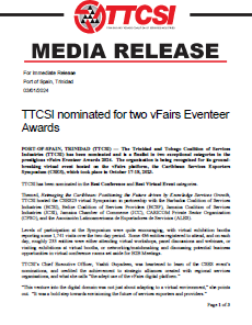 TTCSI nominated for two vFairs EventeerAwards