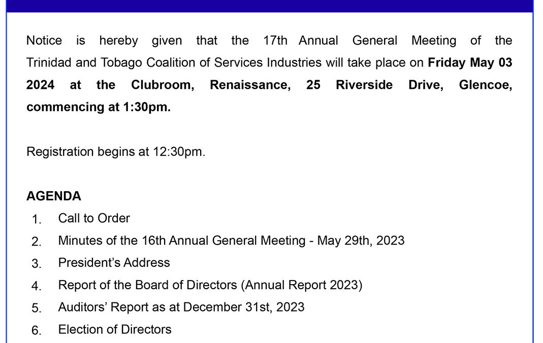 Notice of 17th Annual General Meeting 2024